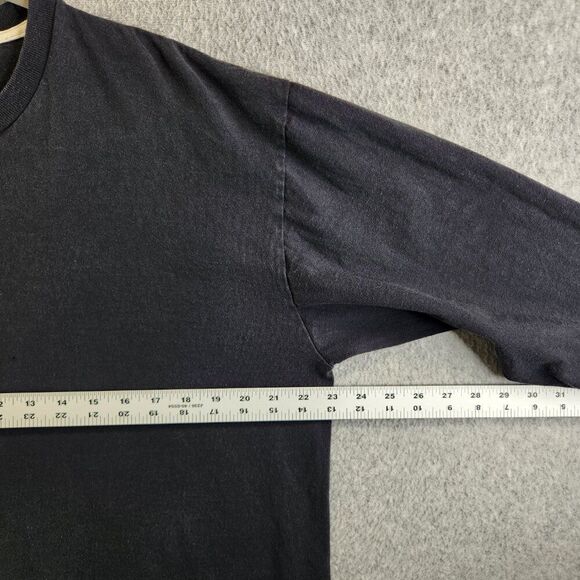 Nike Shirt Mens L Black Vintage Y2K Silver Tag Center Swoosh Crewneck Tee Vtg - Picture 7 of 13